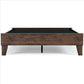 Full Platform Bed with Grain Details Brown BM241802