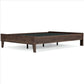 Full Platform Bed with Grain Details Brown BM241802