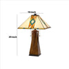 Table Lamp with Tiffany Shade and Geometric Design Multicolor BM241807