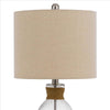 Table Lamp with Bubble Glass Body and Rope Accent Beige BM241867