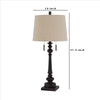 Table Lamp with Tubular Turned Resin Support and Pull Chain Dark Bronze BM241869