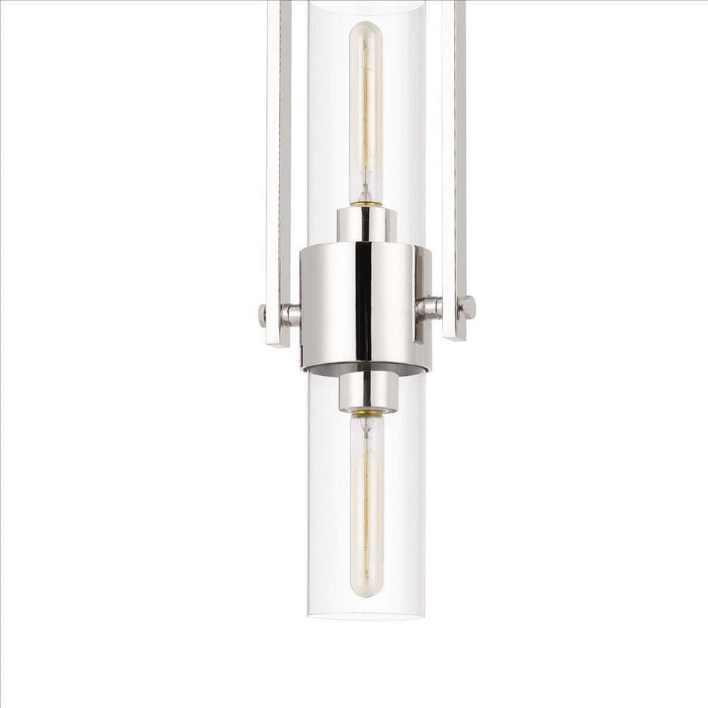 Pendant with Cylindrical Rotatable Glass Shade Chrome BM241872