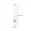 Pendant with Cylindrical Rotatable Glass Shade Chrome BM241872