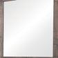 Mirror with Rectangular Wooden Frame and Weathered Look Brown By Casagear Home BM242631