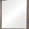 Mirror with Rectangular Wooden Frame and Weathered Look Brown By Casagear Home BM242631