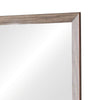 Mirror with Rectangle Wooden Frame and Washed Look Brown By Casagear Home BM242633