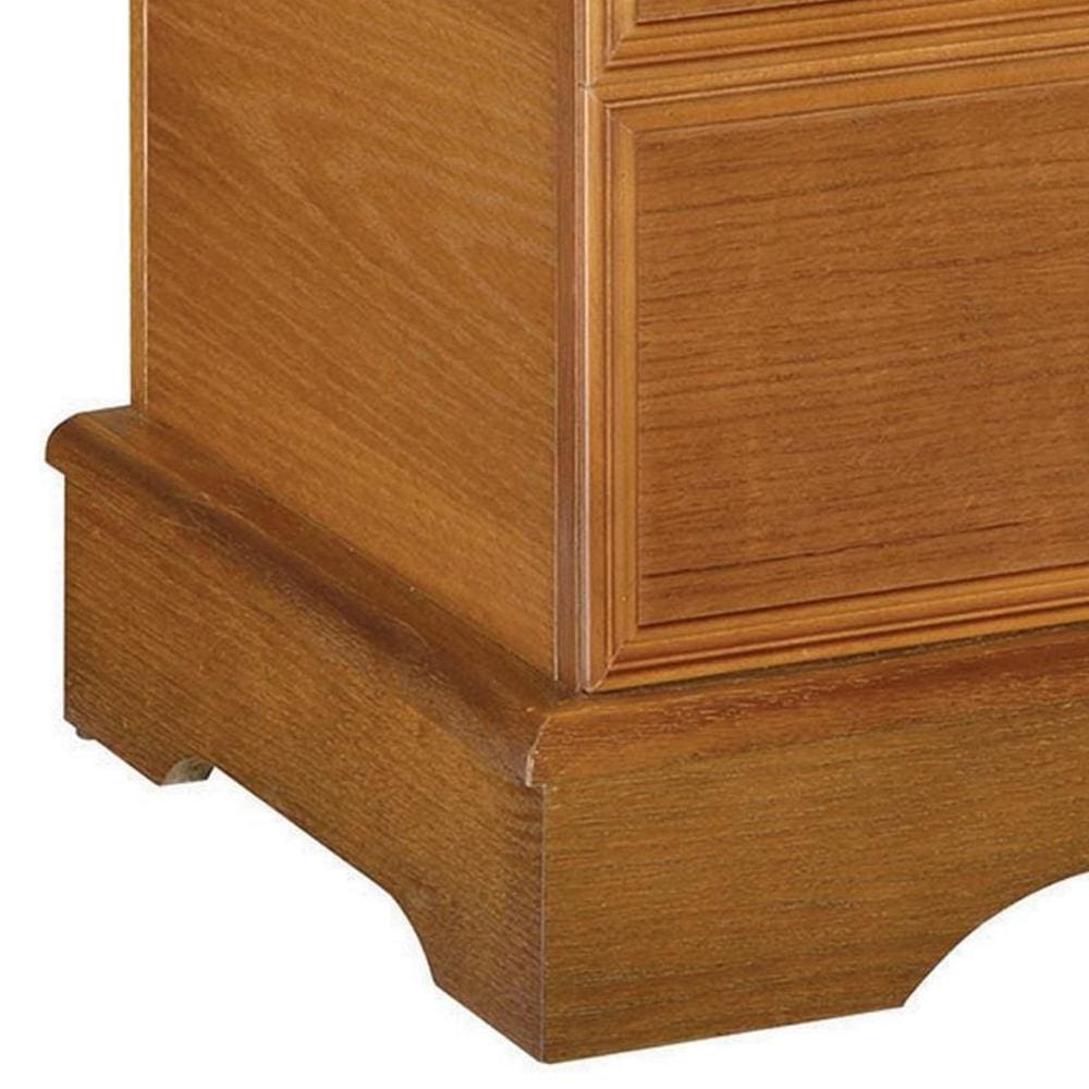 Chest with Molded Details and Lift Top Hidden Storage Brown By Casagear Home BM242722