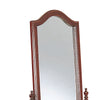 Standing Cheval Mirror with Wooden Frame Turned Posts Brown By Casagear Home BM242735