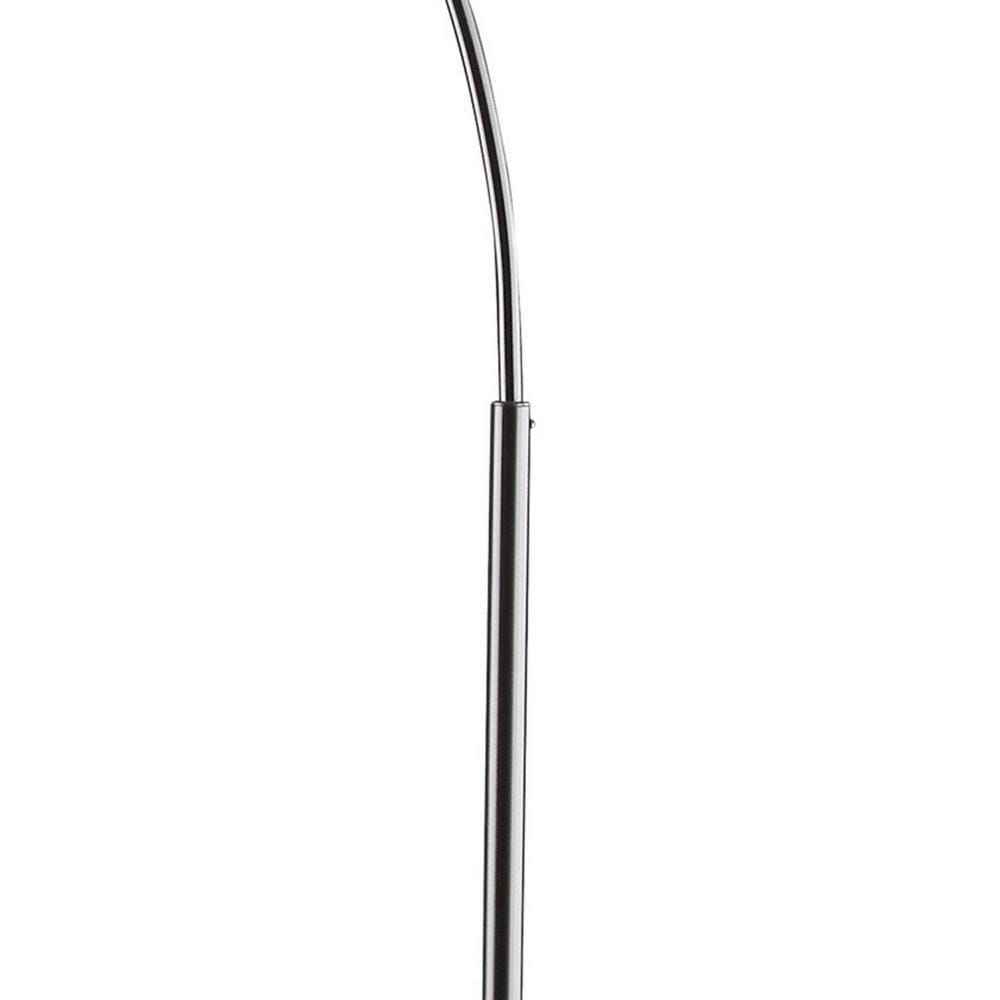 Floor Lamp with Pendant Drum Shade and Arched Arm Black By Casagear Home BM242738