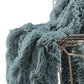 Veria Throw Blanket with Hand Knitted Acrylic Fabric The Urban Port Blue By Casagear Home BM242782