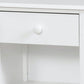 Nightstand with 1 Drawer and 1 Open Shelf White By Casagear Home BM245830