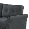 Loveseat with Knit Fabric with Flared Armrests Gray By Casagear Home BM245941