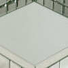 Tray with Square Beveled Mirror Panel Framing Clear By Casagear Home BM246105