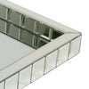 Tray with Square Beveled Mirror Panel Framing Clear By Casagear Home BM246105