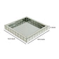 Tray with Square Beveled Mirror Panel Framing Clear By Casagear Home BM246105