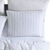 3 Piece King Comforter Set with Pinstripe Pattern White and Black By Casagear Home BM246994