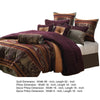 9 Piece Queen Comforter Set with Floral Print Multicolor By Casagear Home BM247032