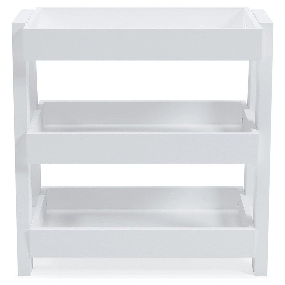 Accent Table with 3 Tier Tray Design Shelves White By Casagear Home BM248103