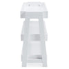 Accent Table with 3 Tier Tray Design Shelves White By Casagear Home BM248103