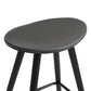 26 Inch Faux Leather Counter Height Backless Bar Stool Black and Gray By Casagear Home BM248149