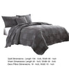 Veria 4 Piece King Quilt Set with Polka Dots The Urban Port Charcoal Gray By Casagear Home BM250017