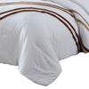 Veria 8 Piece King Comforter Set with Striped Pattern The Urban Port Brown By Casagear Home BM250043