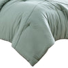 Veria 4 Piece Queen Comforter Set with Leaf Vein Stitching The Urban Port Green By Casagear Home BM250129