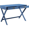 Wooden Home Office Writing Desk Blue By Casagear Home BM250253