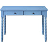 Recatngular Wooden Storage Drawer Writing Desk Blue By Casagear Home BM250254