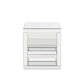 Accent Table with Mirrored Panels and C Shape Silver By Casagear Home BM250272