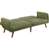 Fabric Upholstered Adjustable Sofa Green and Brown By Casagear Home BM250358