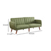 Fabric Upholstered Adjustable Sofa Green and Brown By Casagear Home BM250358