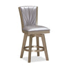 Counter Height Stool with Padded Stitched Back Pearl Gray By Casagear Home BM250964