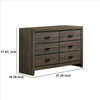 Dresser with Black Rectangular Pulls Gray By Casagear Home BM253015