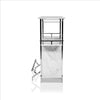 Bar Table with Faux Marble and Chrome Finish White and Silver By Casagear Home BM253019