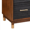 Chest with 3 Drawers and Round Legs Brown and Black By Casagear Home BM261850