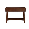 Console Table with 2 Drawers and Angled Legs Walnut Brown By Casagear Home BM261893