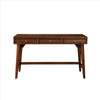 Writing Desk with 3 Drawers and Angled Legs Walnut Brown By Casagear Home BM261896