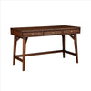 Writing Desk with 3 Drawers and Angled Legs, Walnut Brown By Casagear Home