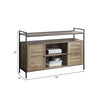 TV Stand with 2 Door Storage and Plank Details Rustic Brown By Casagear Home BM262152