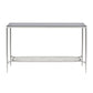 Sofa Table with Textured Obround Shelf Silver By Casagear Home BM262204