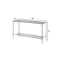 Sofa Table with Textured Obround Shelf Silver By Casagear Home BM262204