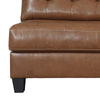 Armless Loveseat with Leatherette and Tufted Back Brown By Casagear Home BM262318