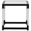 Square End Table with Acrylic Legs and Metal Base Clear By Casagear Home BM262435