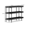 Bookshelf with 3 Tier Design and Metal Legs Black and Gray By Casagear Home BM262965