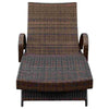 Reclining Chaise Lounge with Wicker Frame Set of 2 Brown By Casagear Home BM262978