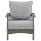 Outdoor Lounge Chair with Slatted Design and Cushions Set of 2 Gray By Casagear Home BM262991