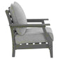 Outdoor Lounge Chair with Slatted Design and Cushions Set of 2 Gray By Casagear Home BM262991