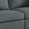 Sofa with Fabric Upholstery and Rolled Design Arms Gray By Casagear Home BM263207