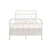 Metal Full Size Bed with Rectangular Spindle Headboard White By Casagear Home BM263589